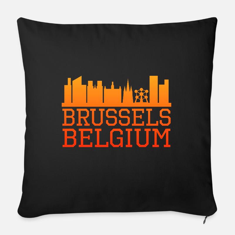 Brussels - Sofa pillowcase 17,3'' x 17,3'' (45 x 45 cm) - black