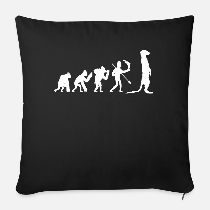 suricates - Housse de coussin décorative 45 x 45 cm - noir