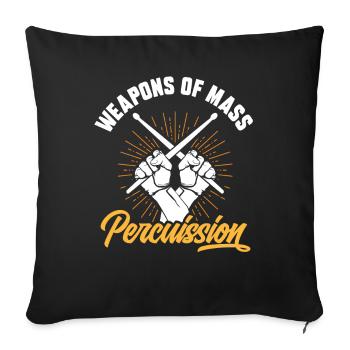 Drum drum - Sofa pillowcase 17,3'' x 17,3'' (45 x 45 cm) - black - Front