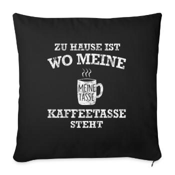 Kaffee Morgenmuffel - Sofakissenbezug 45 x 45 cm - Schwarz - Vorne