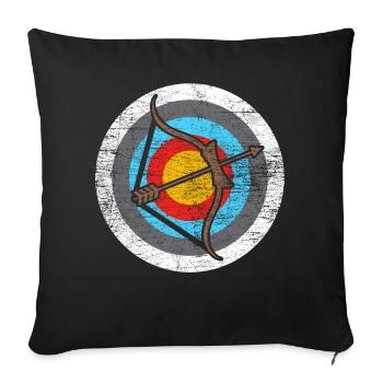tir à l'arc - Housse de coussin décorative 45 x 45 cm - noir - Devant