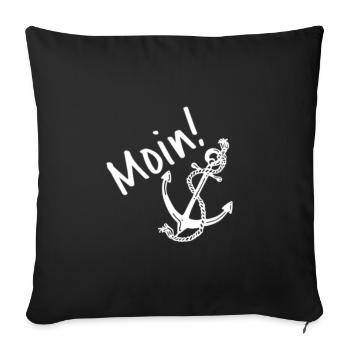 Moin Anker Nautik Design - Sofakissenbezug 45 x 45 cm - Schwarz - Vorne