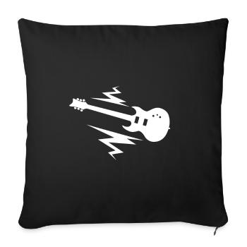 Guitar - Guitar / E-Guitar / Heavy Metal - Sofa pillowcase 17,3'' x 17,3'' (45 x 45 cm) - black - Front
