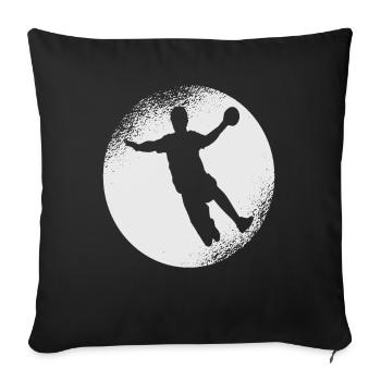 Hobby de handball - Housse de coussin décorative 45 x 45 cm - noir - Devant