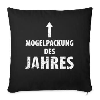 Mogelpackung des Jahrer - Sofakissenbezug 45 x 45 cm - Schwarz - Vorne