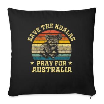 Koala retro gift - Sofa pillowcase 17,3'' x 17,3'' (45 x 45 cm) - black - Front