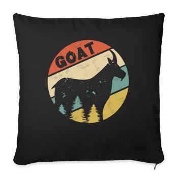 Éleveur de chèvres - Housse de coussin décorative 45 x 45 cm - noir - Devant