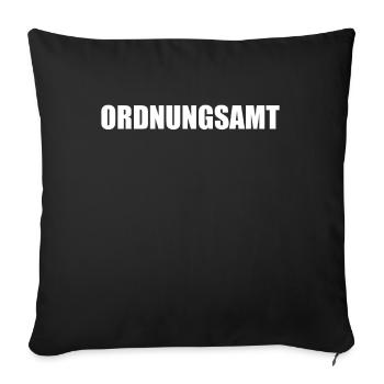 Ordnungsamt Fasching & Karneval Kostüm - Sofakissenbezug 45 x 45 cm - Schwarz - Vorne