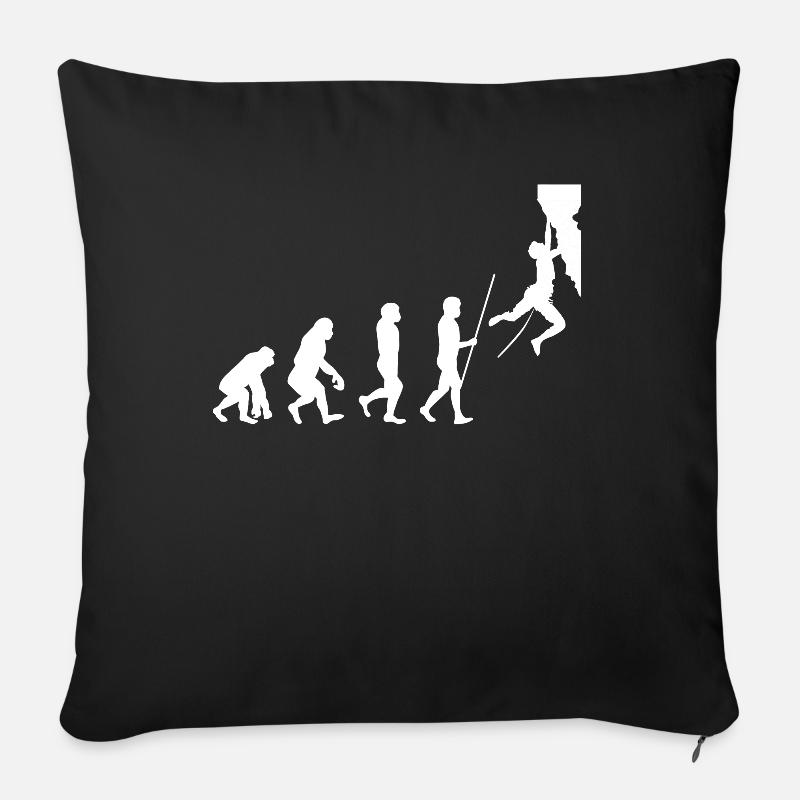 Klettern Evolution - Sofakissenbezug 45 x 45 cm - Schwarz