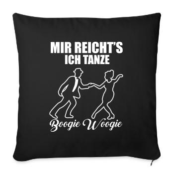 Boogie Woogie Tanzen Tänzer Geschenk - Sofakissenbezug 45 x 45 cm - Schwarz - Vorne