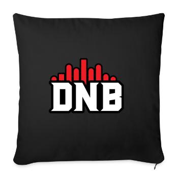 DNB Drum and Bass Dubstep gift - Sofa pillowcase 17,3'' x 17,3'' (45 x 45 cm) - black - Front