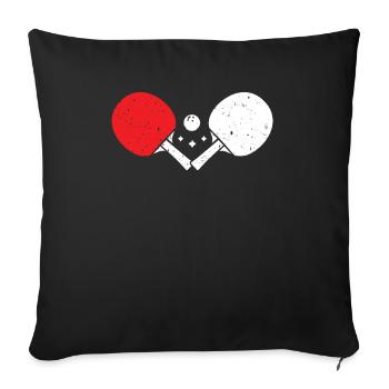 table tennis - Sofa pillowcase 17,3'' x 17,3'' (45 x 45 cm) - black - Front