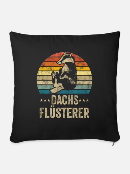 Dachs Flüsterer - Sofakissenbezug 45 x 45 cm - Schwarz