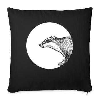blaireau - Housse de coussin décorative 45 x 45 cm - noir - Devant