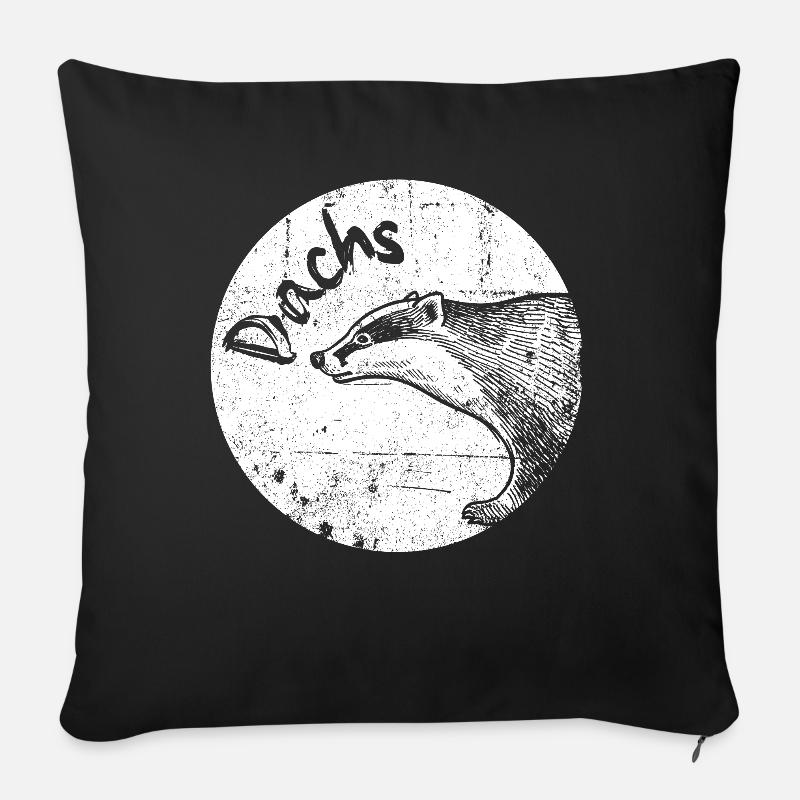 Dachs - Sofakissenbezug 45 x 45 cm - Schwarz