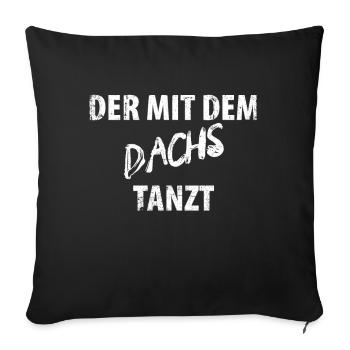 Dachs - Sofakissenbezug 45 x 45 cm - Schwarz - Vorne