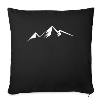 Alpes Montagnes Alpinistes - Housse de coussin décorative 45 x 45 cm - noir - Devant