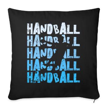 handball - Sofa pillowcase 17,3'' x 17,3'' (45 x 45 cm) - black - Front