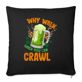 St. Patricks Day Bier - Sofakissenbezug 45 x 45 cm - Schwarz - Vorne