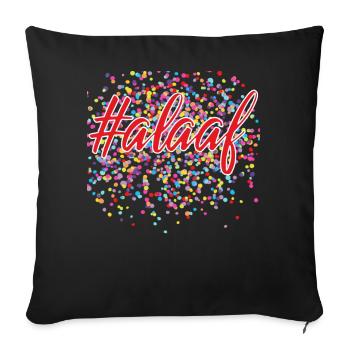 Karneval Fasching Kostüm Köln Weiberfastnacht - Sofakissenbezug 45 x 45 cm - Schwarz - Vorne