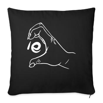 Love Hands Partner T-Shirts - Couples Shirt - Sofa pillowcase 17,3'' x 17,3'' (45 x 45 cm) - black - Front
