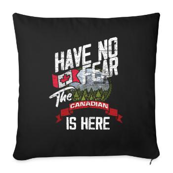 Canada Peur - Housse de coussin décorative 45 x 45 cm - noir - Devant