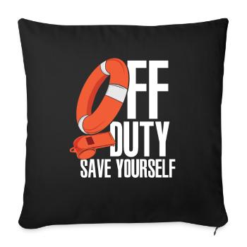 Lifeguard lifeguard gift - Sofa pillowcase 17,3'' x 17,3'' (45 x 45 cm) - black - Front