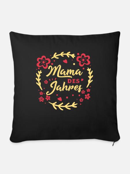 Mama des Jahres - Sofakissenbezug 45 x 45 cm - Schwarz