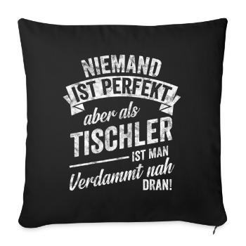 Tischler - Sofakissenbezug 45 x 45 cm - Schwarz - Vorne