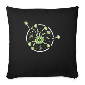 biologist - Sofa pillowcase 17,3'' x 17,3'' (45 x 45 cm) - black - Front