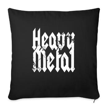 Lettrage de musique heavy metal Metalhead Festival - Housse de coussin décorative 45 x 45 cm - noir - Devant