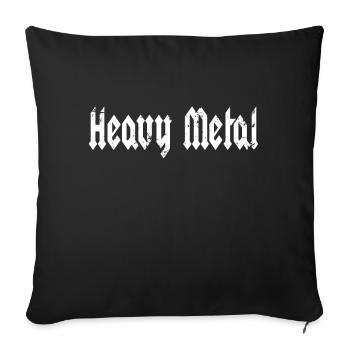 Lettrage de musique heavy metal Metalhead Festival - Housse de coussin décorative 45 x 45 cm - noir - Devant