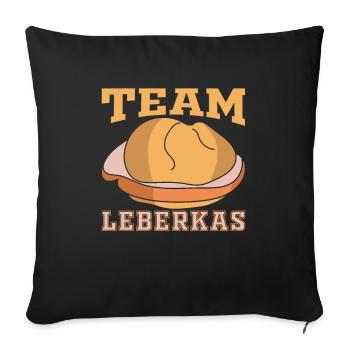 Team Leberkas Geschenk - Sofakissenbezug 45 x 45 cm - Schwarz - Vorne