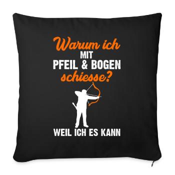 Bogenschütze - Sofakissenbezug 45 x 45 cm - Schwarz - Vorne
