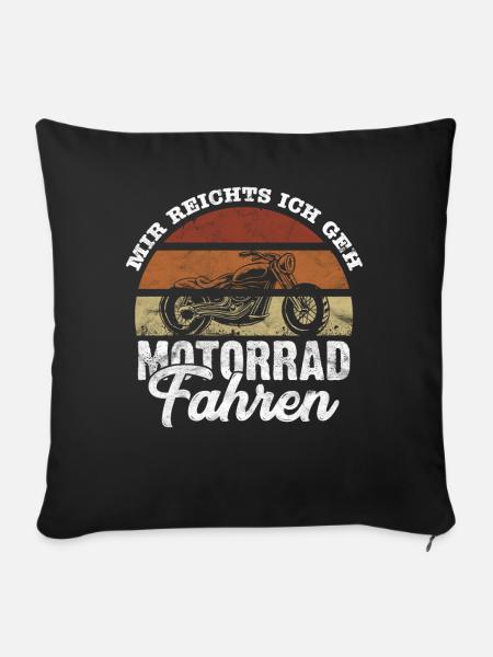 Motorrad Führerschein Prüfung Geschenk - Sofakissenbezug 45 x 45 cm - Schwarz