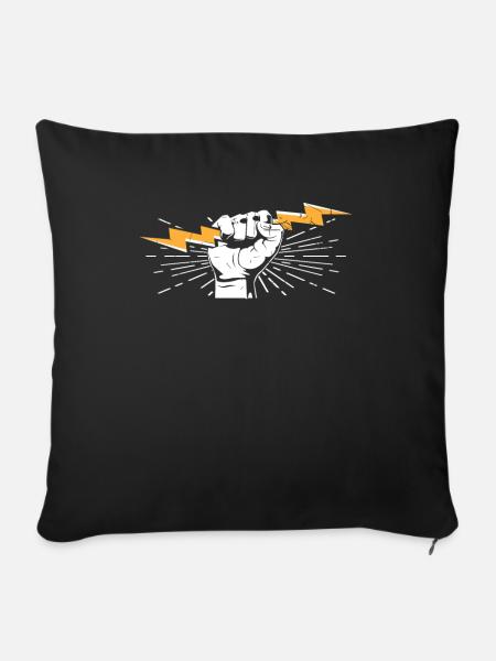 Elektriker - Sofakissenbezug 45 x 45 cm - Schwarz