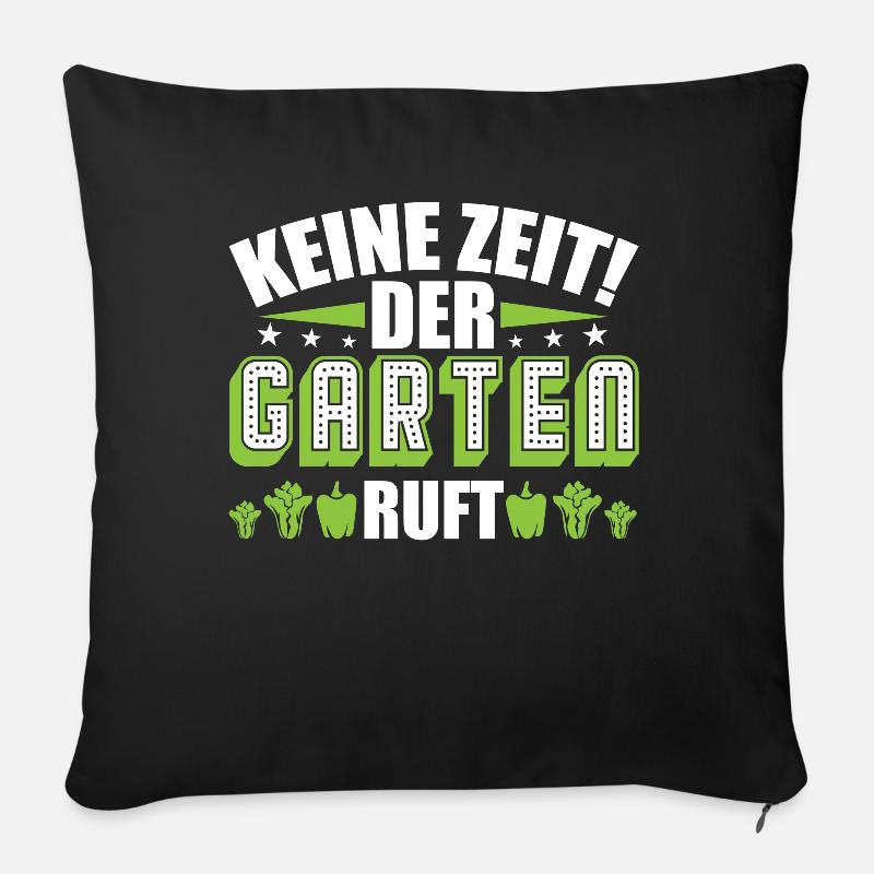 Gärtner Garten Gartenbau Outfit - Sofakissenbezug 45 x 45 cm - Schwarz