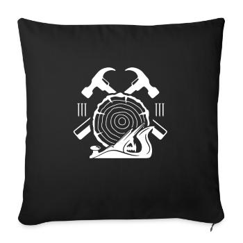 Charpentier - Housse de coussin décorative 45 x 45 cm - noir - Devant