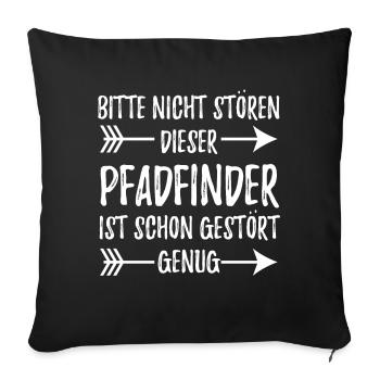 Pfadfinder - Sofakissenbezug 45 x 45 cm - Schwarz - Vorne