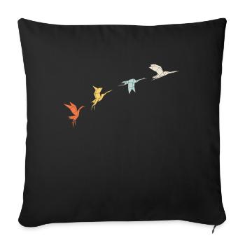 Origami hobbyist crafting outfit - Sofa pillowcase 17,3'' x 17,3'' (45 x 45 cm) - black - Front
