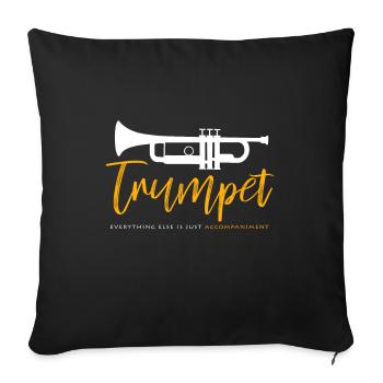 Trumpet Statement Shirt - Sofa pillowcase 17,3'' x 17,3'' (45 x 45 cm) - black - Front