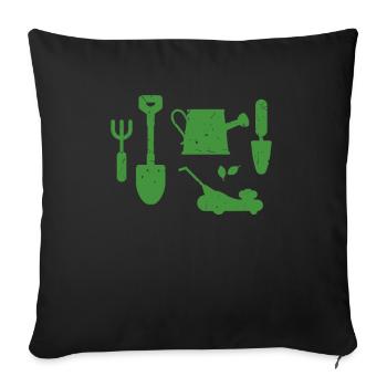 Garten - Sofakissenbezug 45 x 45 cm - Schwarz - Vorne