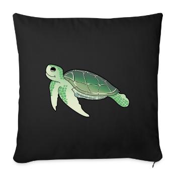 Sea Creatures Turtle Turtles - Sofa pillowcase 17,3'' x 17,3'' (45 x 45 cm) - black - Front