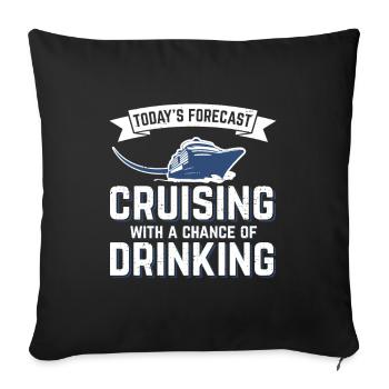 Cruise cruise ship crusader gift - Sofa pillowcase 17,3'' x 17,3'' (45 x 45 cm) - black - Front