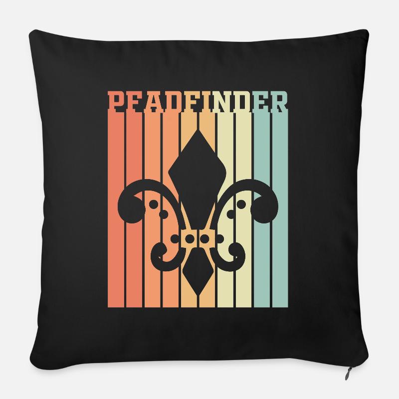 Pfadfinder Symbol Scout Geschenkidee - Sofakissenbezug 45 x 45 cm - Schwarz