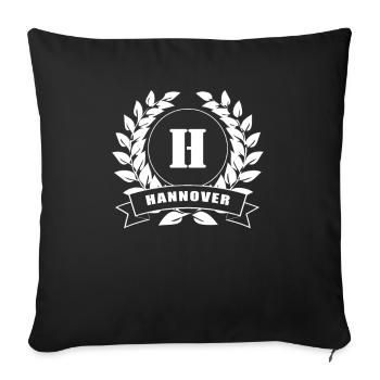 Hannover laurel wreath Lower Saxony - Sofa pillowcase 17,3'' x 17,3'' (45 x 45 cm) - black - Front