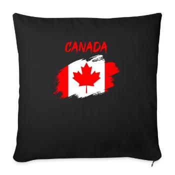 Canada Canadian flag flag - Sofa pillowcase 17,3'' x 17,3'' (45 x 45 cm) - black - Front