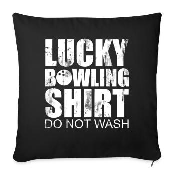 Lucky bowling shirt do not wash - Bowler - Sofakissenbezug 45 x 45 cm - Schwarz - Vorne