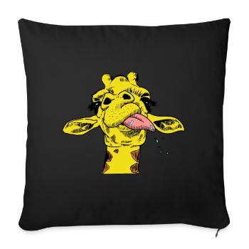 Girafe Girafe Wildlife Afrique Serengeti Safari - Housse de coussin décorative 45 x 45 cm - noir - Devant
