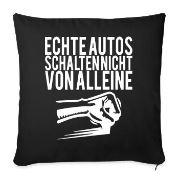 Autos Schalter Schaltgetriebe Autofahrer Auto Auto - Sofakissenbezug 45 x 45 cm - Schwarz - Vorne